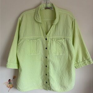 Ezzewear Light Green Top Size M Short sleeves Cotton